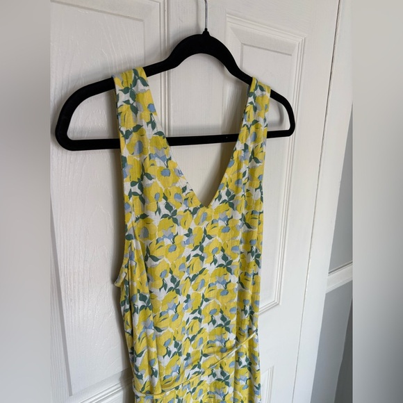 LOFT Sunny Floral Linen-Blend Midi Dress | Size Large | Flowy & Feminine - Picture 3 of 9